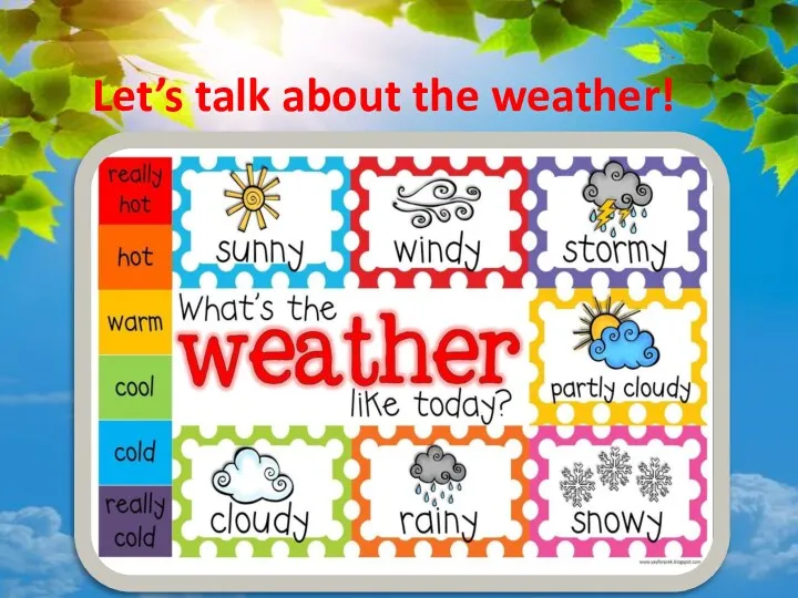 Let’s talk about the weather!