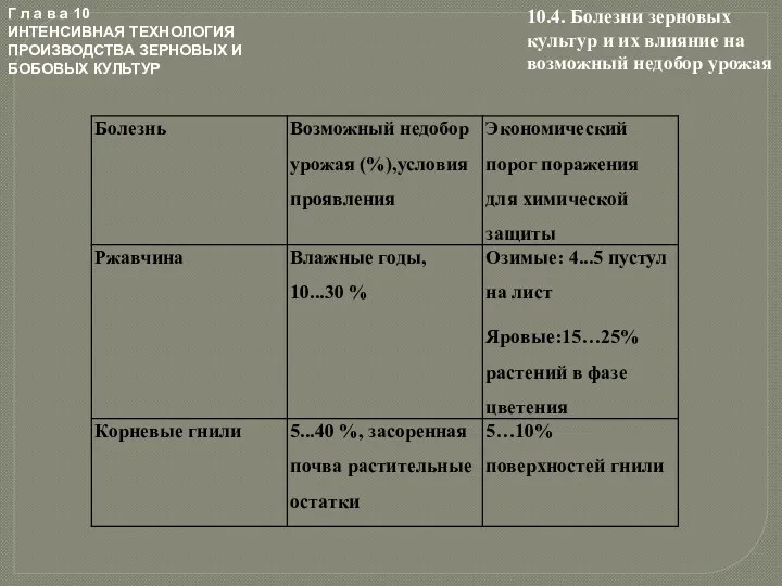 Г л а в а 10 ИНТЕНСИВНАЯ ТЕХНОЛОГИЯ ПРОИЗВОДСТВА ЗЕРНОВЫХ