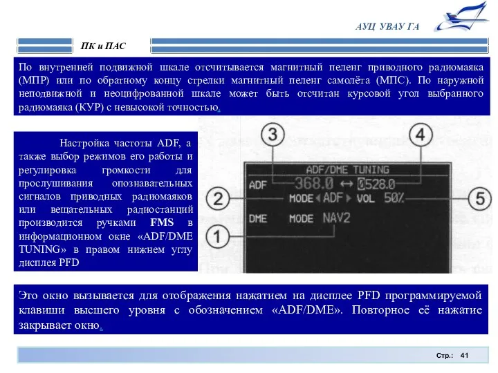 Стр.: ПК и ПАС АУЦ УВАУ ГА По внутренней подвижной