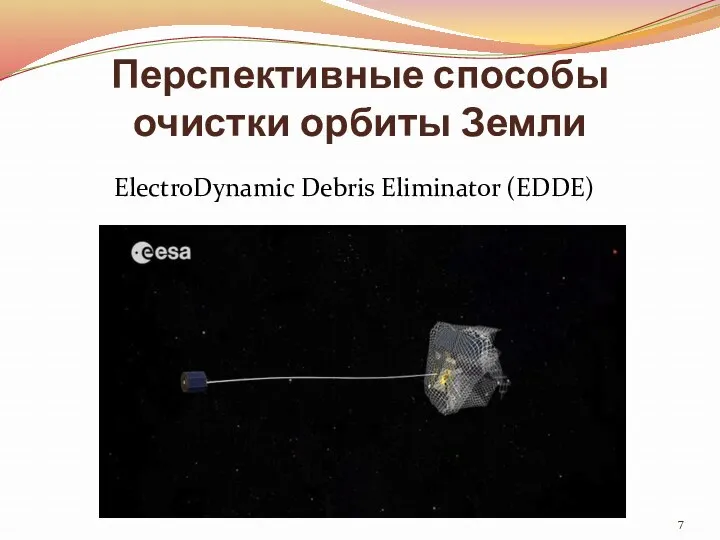 Перспективные способы очистки орбиты Земли ElectroDynamic Debris Eliminator (EDDE)