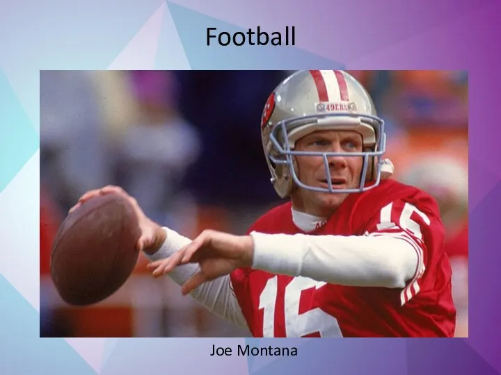 Football Joe Montana