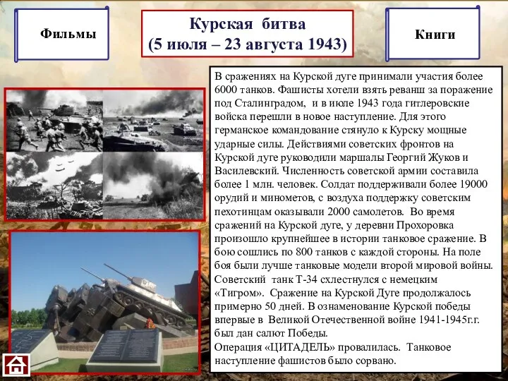 Курская битва (5 июля – 23 августа 1943) В сражениях