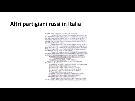 Altri partigiani russi in Italia