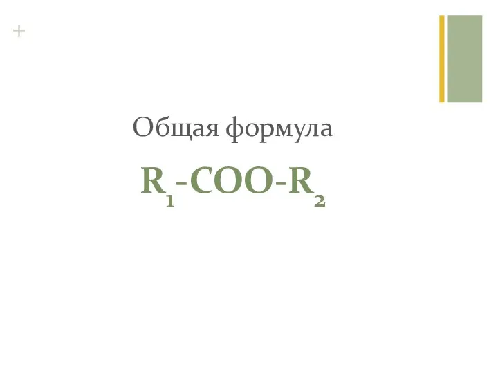 Общая формула R1-COO-R2
