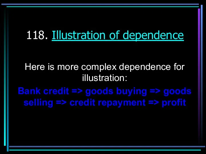 118. Illustration of dependence Here is more complex dependence for