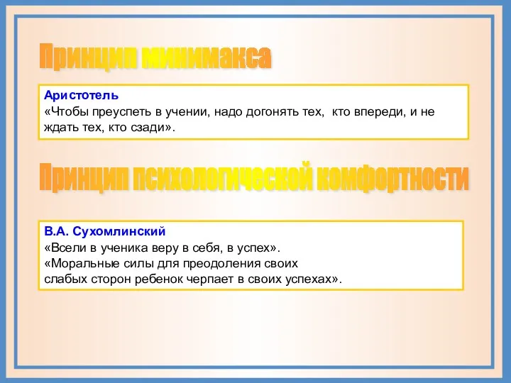 Аристотель «Чтобы преуспеть в учении, надо догонять тех, кто впереди,