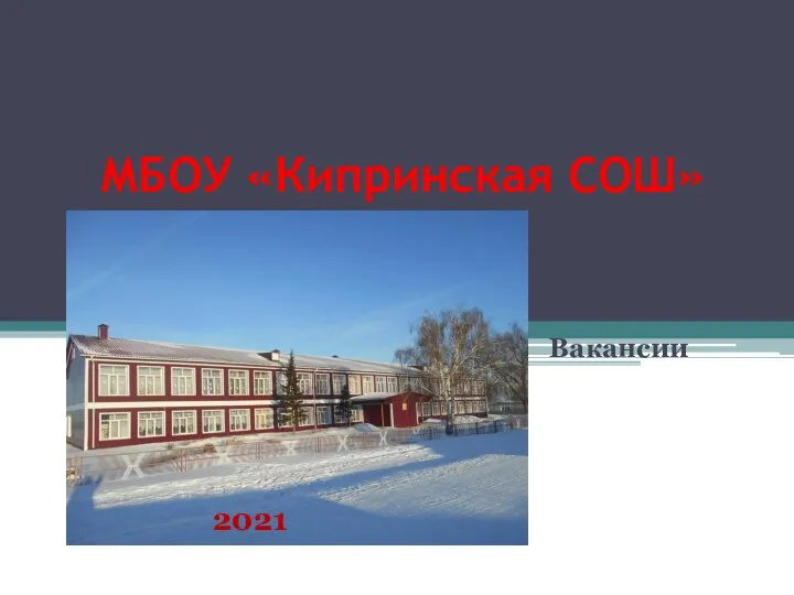 МБОУ «Кипринская СОШ» Вакансии 2021