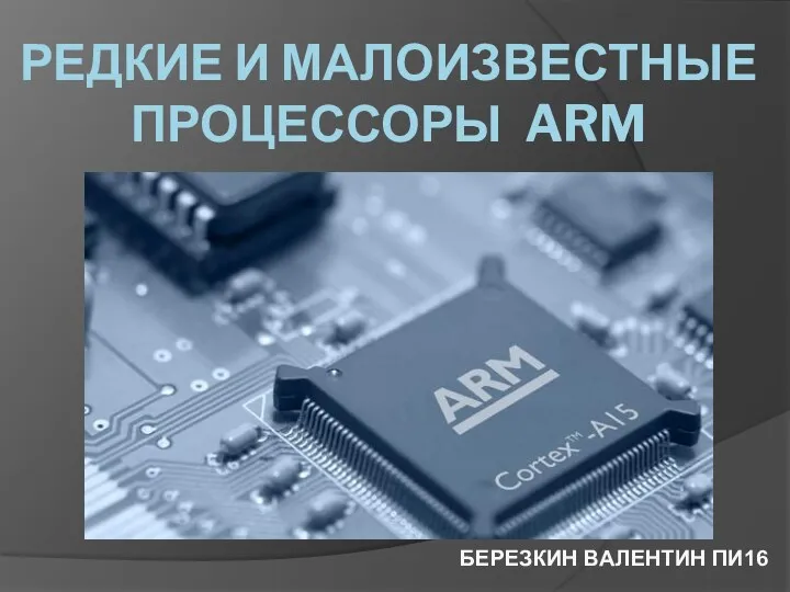 Редкие и малоизвестные процессоры ARM