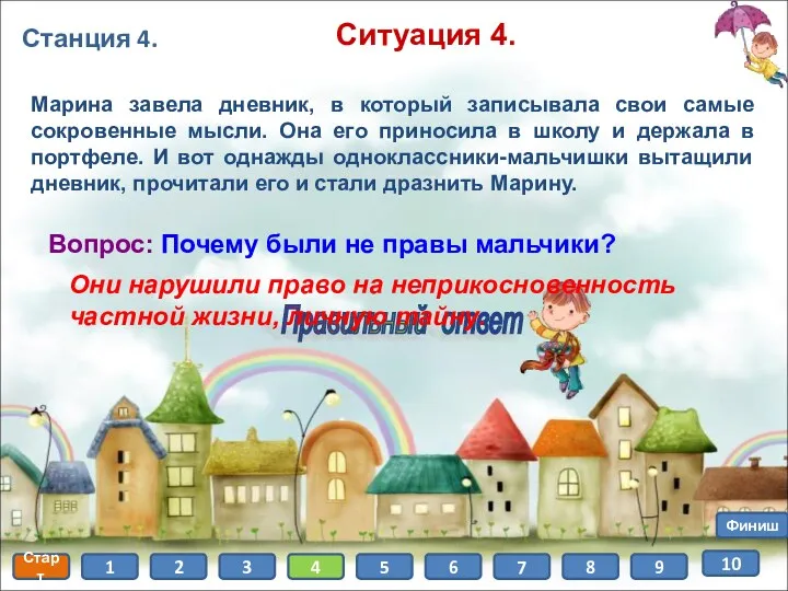 Станция 4. Старт 1 2 3 4 5 6 7