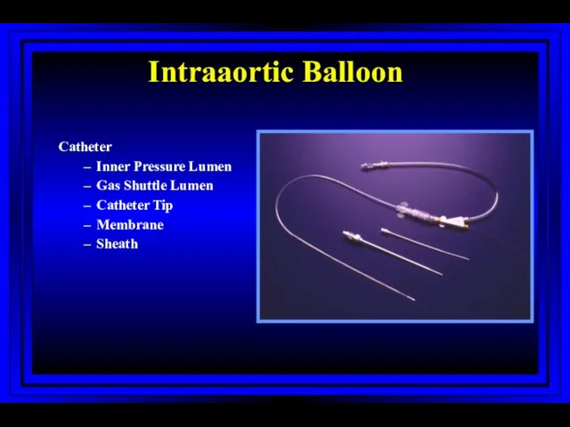 Intraaortic Balloon Catheter Inner Pressure Lumen Gas Shuttle Lumen Catheter Tip Membrane Sheath