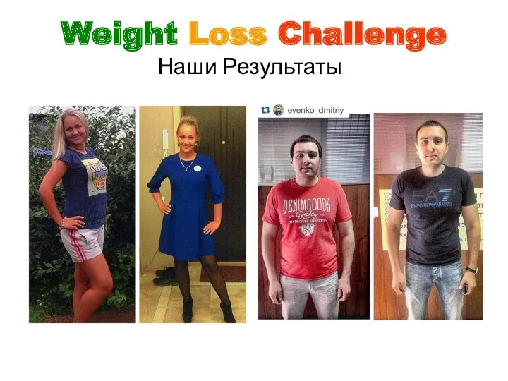 Наши Результаты Weight Loss Challenge