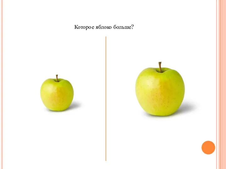 Которое яблоко больше?