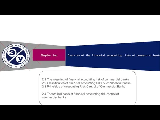 Overview of the financial accounting risks of commercial banks Chapter two 2.1 The