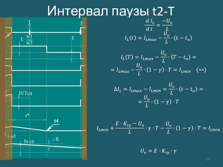 Интервал паузы t2-T