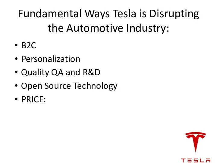 Fundamental Ways Tesla is Disrupting the Automotive Industry: B2C Personalization