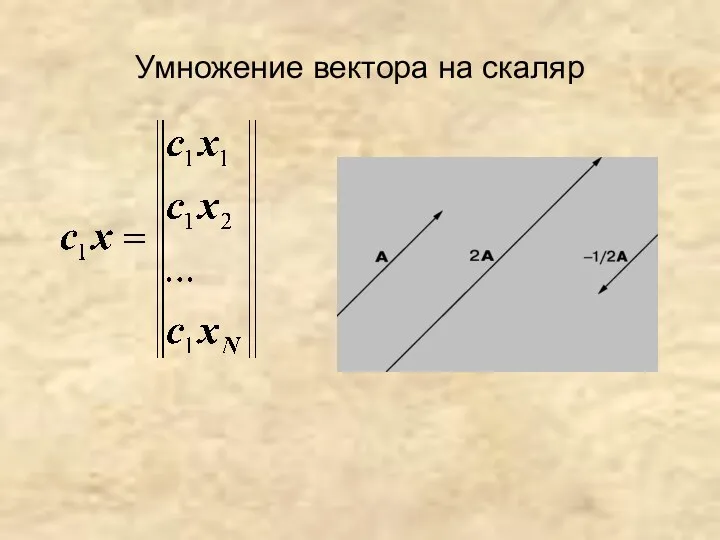 Умножение вектора на скаляр