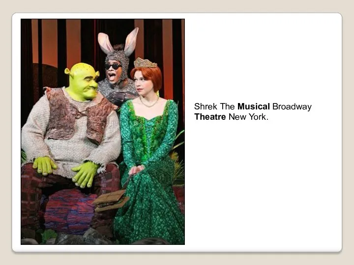 Shrek The Musical Broadway Theatre New York.