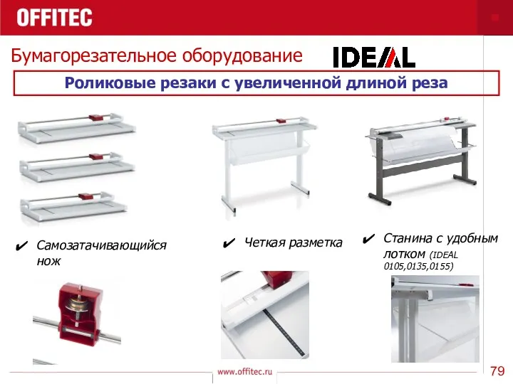 Бумагорезательное оборудование Роликовые резаки с увеличенной длиной реза Самозатачивающийся нож