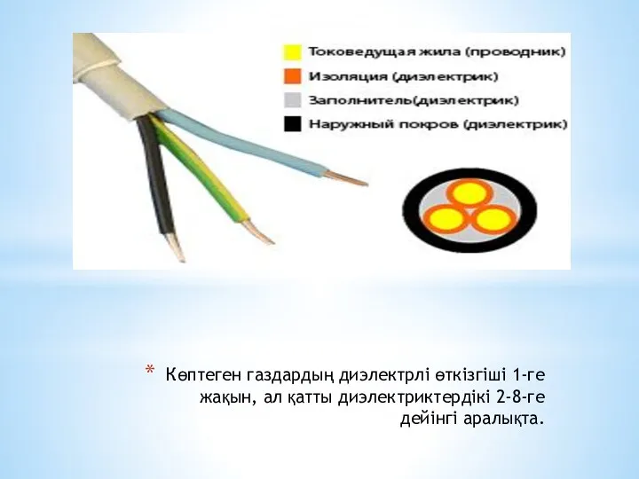 Көптеген газдардың диэлектрлі өткізгіші 1-ге жақын, ал қатты диэлектриктердікі 2-8-ге дейінгі аралықта.