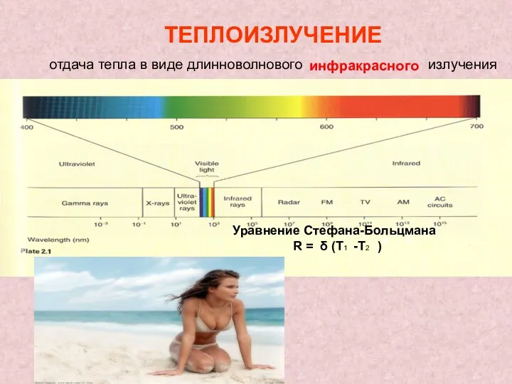 ТЕПЛОИЗЛУЧЕНИЕ отдача тепла в виде длинноволнового излучения инфракрасного Уравнение Стефана-Больцмана