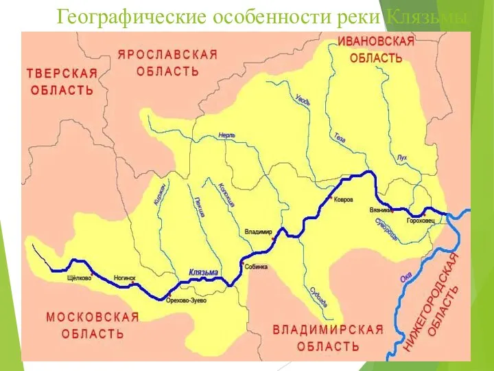 Географические особенности реки Клязьмы