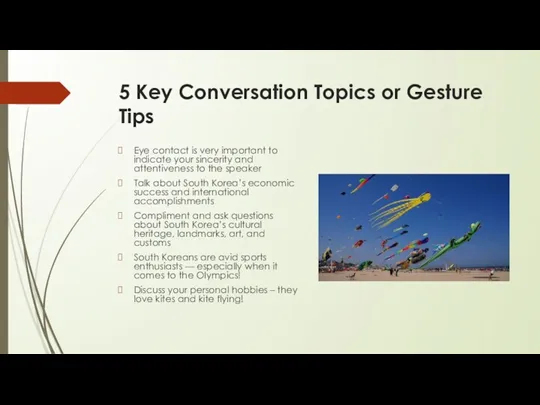 5 Key Conversation Topics or Gesture Tips Eye contact is