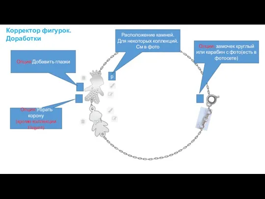 р Расположение камней. Для некоторых коллекций. См в фото Корректор