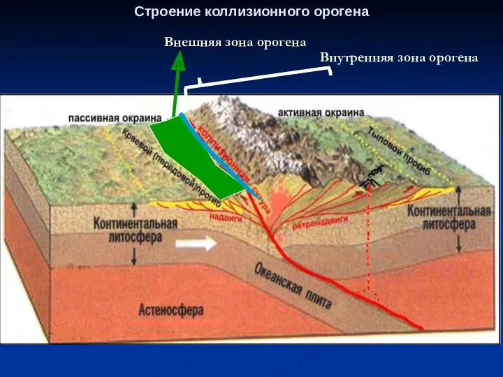 Строение коллизионного орогена