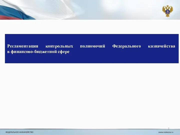 Регламентация контрольных полномочий Федерального казначейства в финансово-бюджетной сфере