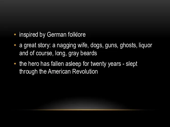 inspired by German folklore a great story: a nagging wife,