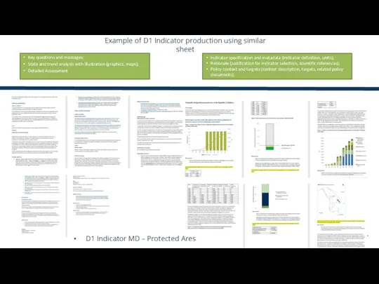 Key questions and messages; State and trend analysis with illustration