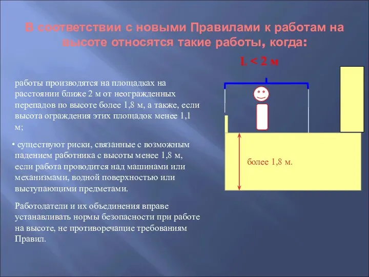 В соответствии с новыми Правилами к работам на высоте относятся