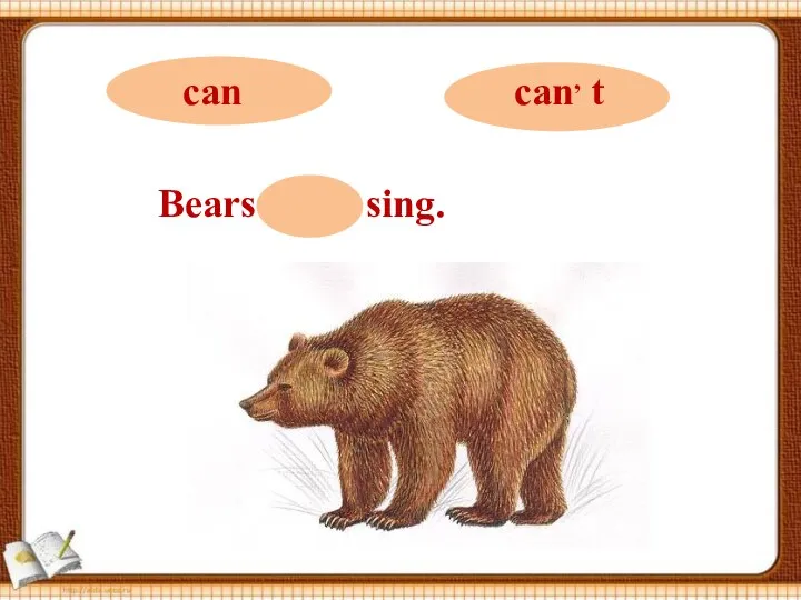 Bears can, t sing.