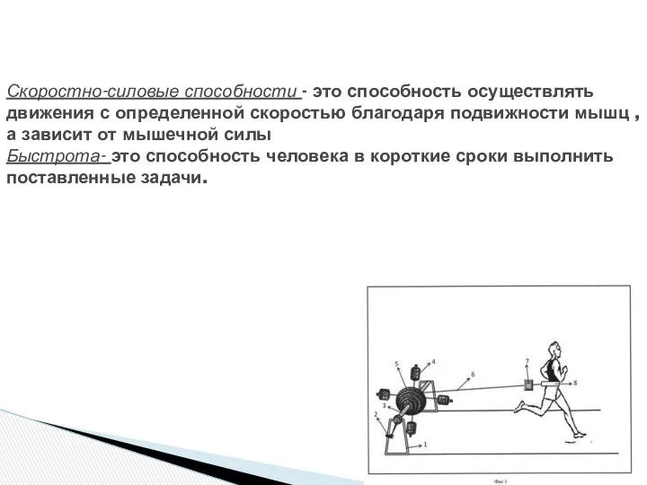 Скоростно-силовые способности - это способность осуществлять движения с определенной скоростью