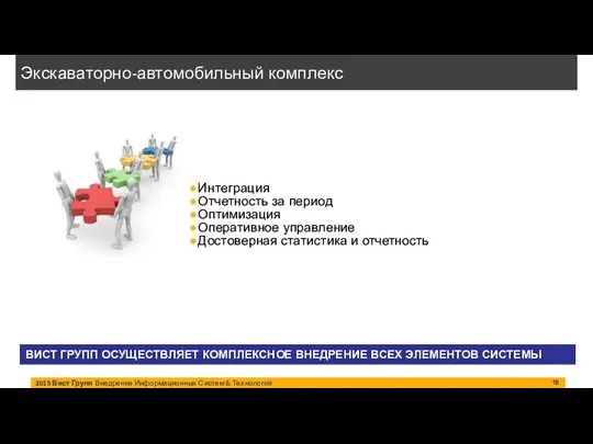 2015 Вист Групп Внедрение Информационных Систем & Технологий Экскаваторно-автомобильный комплекс