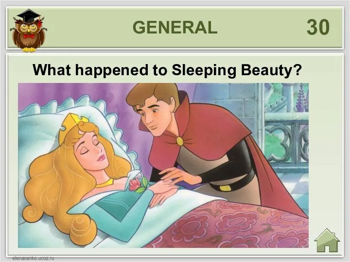 GENERAL 30 What happened to Sleeping Beauty?