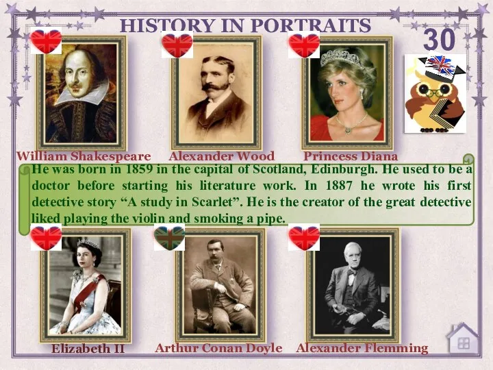 30 HISTORY IN PORTRAITS Alexander Wood Elizabeth II Alexander Flemming