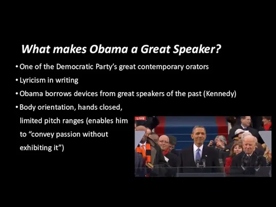 What makes Obama a Great Speaker? One of the Democratic Party’s great contemporary