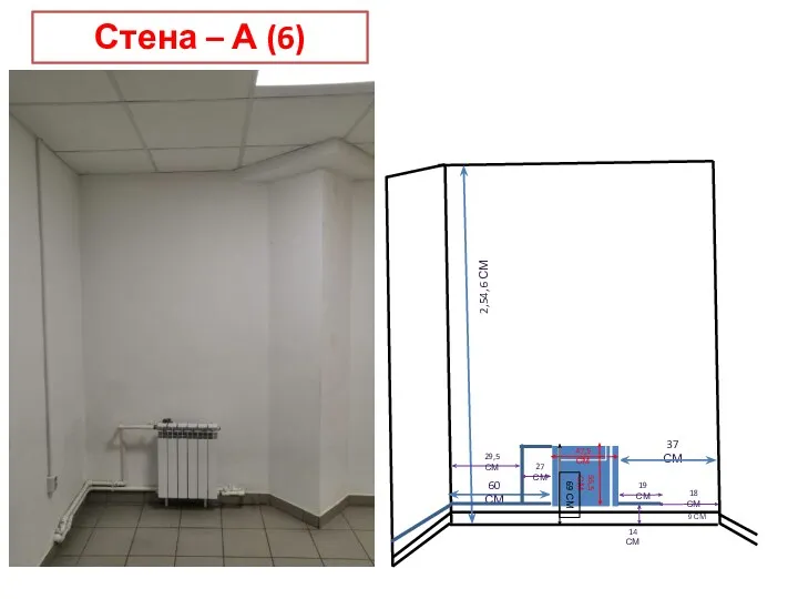 Стена – А (6) 37 СМ 9 СМ 60 СМ 2,54,6 СМ 14