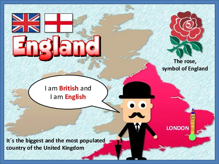 I am British and I am English The rose, symbol