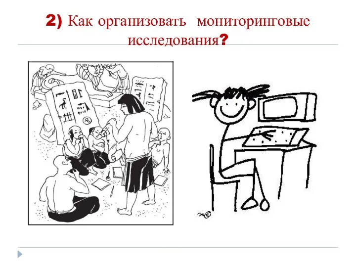 2) Как организовать мониторинговые исследования?