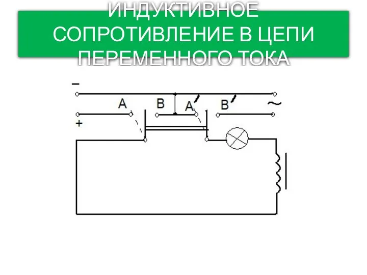 ИНДУКТИВНОЕ СОПРОТИВЛЕНИЕ В ЦЕПИ ПЕРЕМЕННОГО ТОКА