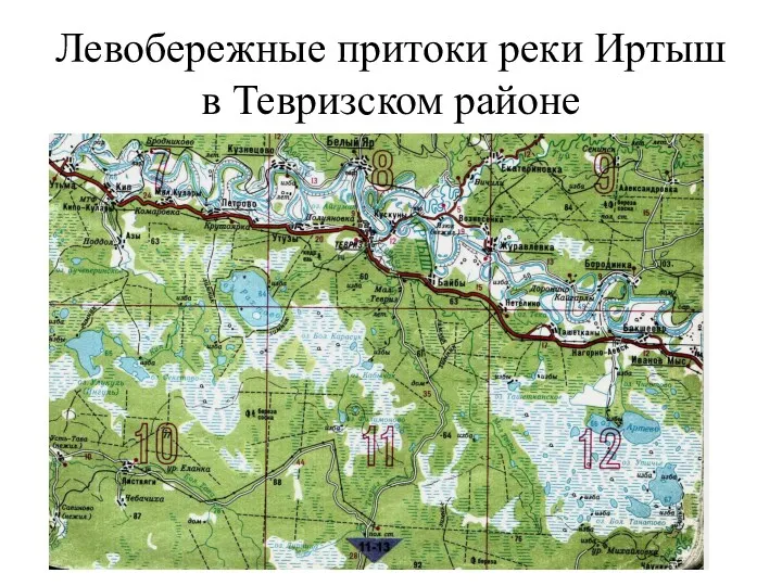 Левобережные притоки реки Иртыш в Тевризском районе