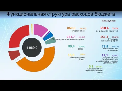 млн. рублей Функциональная структура расходов бюджета