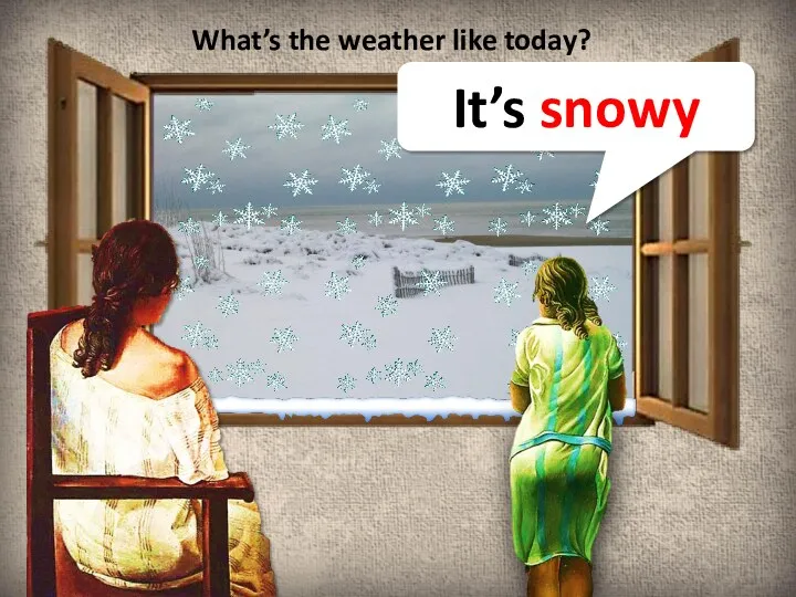 What’s the weather like today? It’s snowy