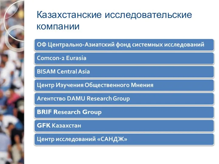 Казахстанские исследовательские компании
