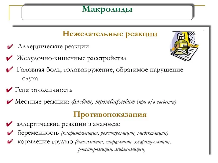 Нежелательные реакции Аллергические реакции Желудочно-кишечные расстройства Головная боль, головокружение, обратимое