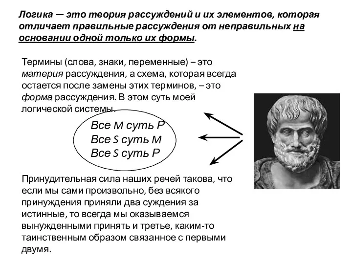 Логика — это теория рассуждений и их элементов, которая отличает