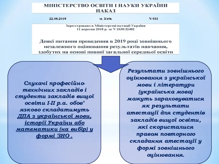 Слухачі професійно-технічних закладів і студенти закладів вищої освіти I-II р.а.