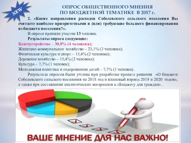 2. «Какие направления расходов Соболевского сельского поселения Вы считаете наиболее